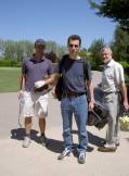 Dam's, Daniel, Vincent avec les clubs de golf