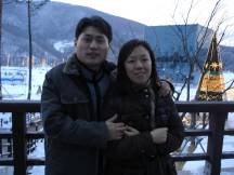 Sung-Gwan et Jung-Yi au ski