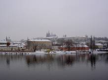 la Vltava sous la neige
